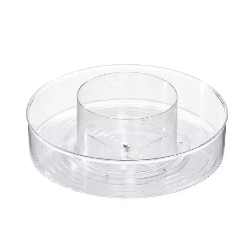 Clear Plastic Rotating Turntable Organizer