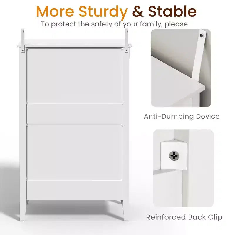 Commode haute 3 ou 5 tiroirs cannelés avec glissières silencieuses pour chambre, salon, couloir, entrée