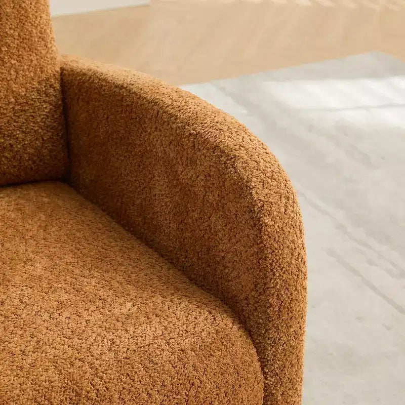 Fauteuil à bascule Okak avec dossier haut, planeur et poche latérale, repose-pieds rétractable, fauteuil pour chambre à coucher ou chambre d'enfant