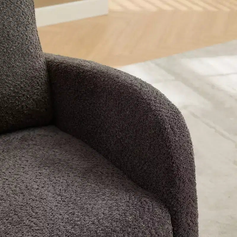 Fauteuil à bascule Okak avec dossier haut, planeur et poche latérale, repose-pieds rétractable, fauteuil pour chambre à coucher ou chambre d'enfant