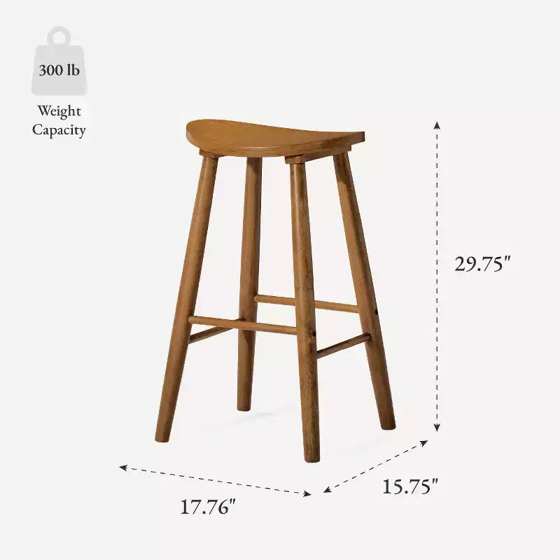 Tabouret de bar de cuisine sans dossier en bois 30