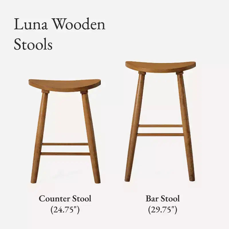 Tabouret de bar de cuisine sans dossier en bois 30