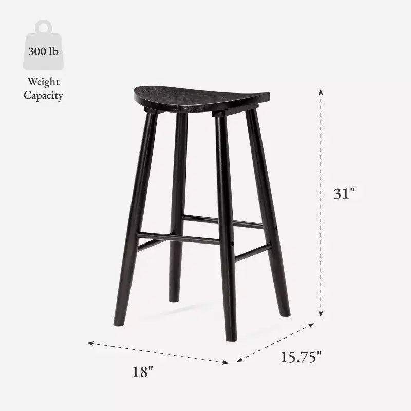 Tabouret de bar de cuisine sans dossier en bois 30