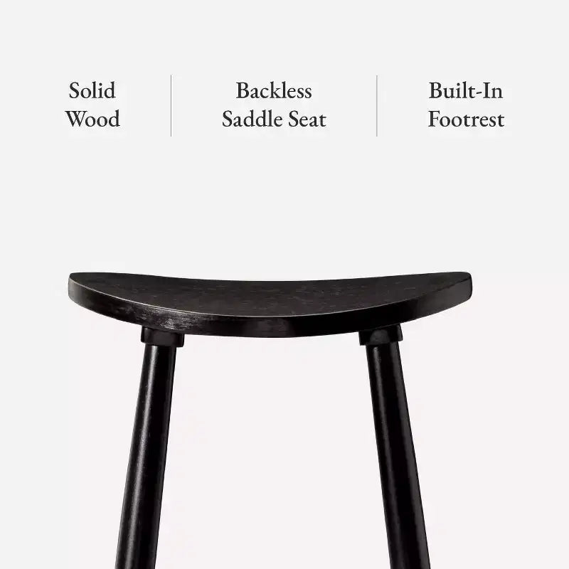 Tabouret de bar de cuisine sans dossier en bois 30