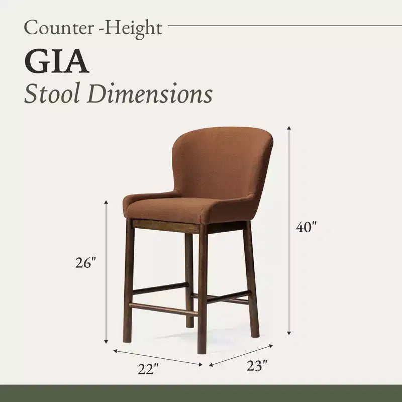 Tabouret de comptoir avec revêtement en tissu 26