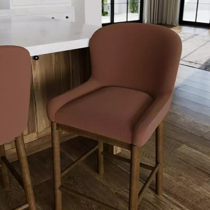 Tabouret de comptoir avec revêtement en tissu 26