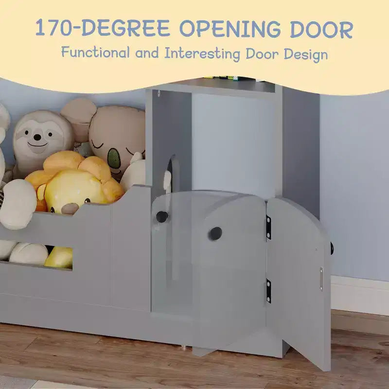 Étagère pour enfants, meuble de rangement pour jouets, bibliothèque en bois pour enfants avec détecteur de mouvement L, bibliothèque maison de poupée pour salle de jeux, chambre d'enfant, crèche, salle de classe