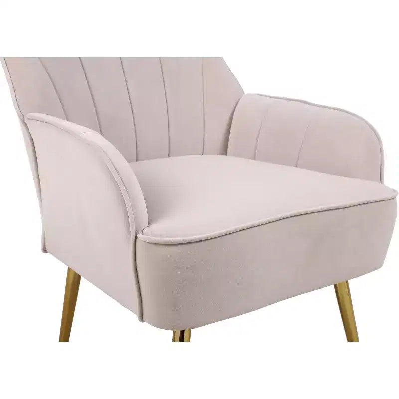 Fauteuil d'appoint moderne en velours, chaise de salon rembourrée, fauteuil stylé du milieu du siècle avec pieds en bois doré pour salle de lecture, chambre à coucher