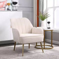 Fauteuil d'appoint moderne en velours, chaise de salon rembourrée, fauteuil stylé du milieu du siècle avec pieds en bois doré pour salle de lecture, chambre à coucher