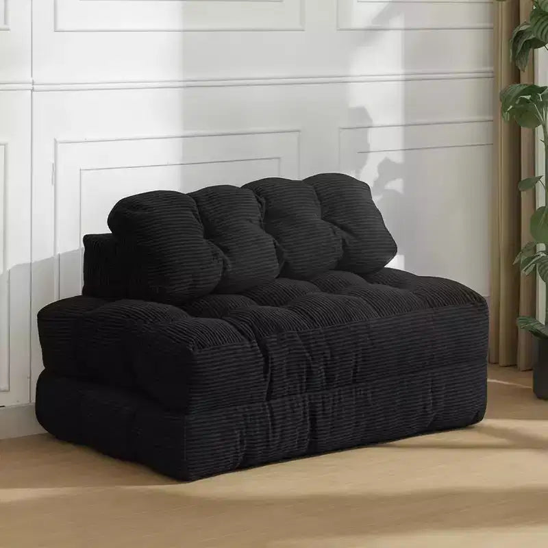 3 in 1 Folding Sofa Bed, Convertible Sleeper Chair with Pillow, Portable Fold Out Chair Bed, Comfy Floor Sofa with Back Support for Living Room,Beige