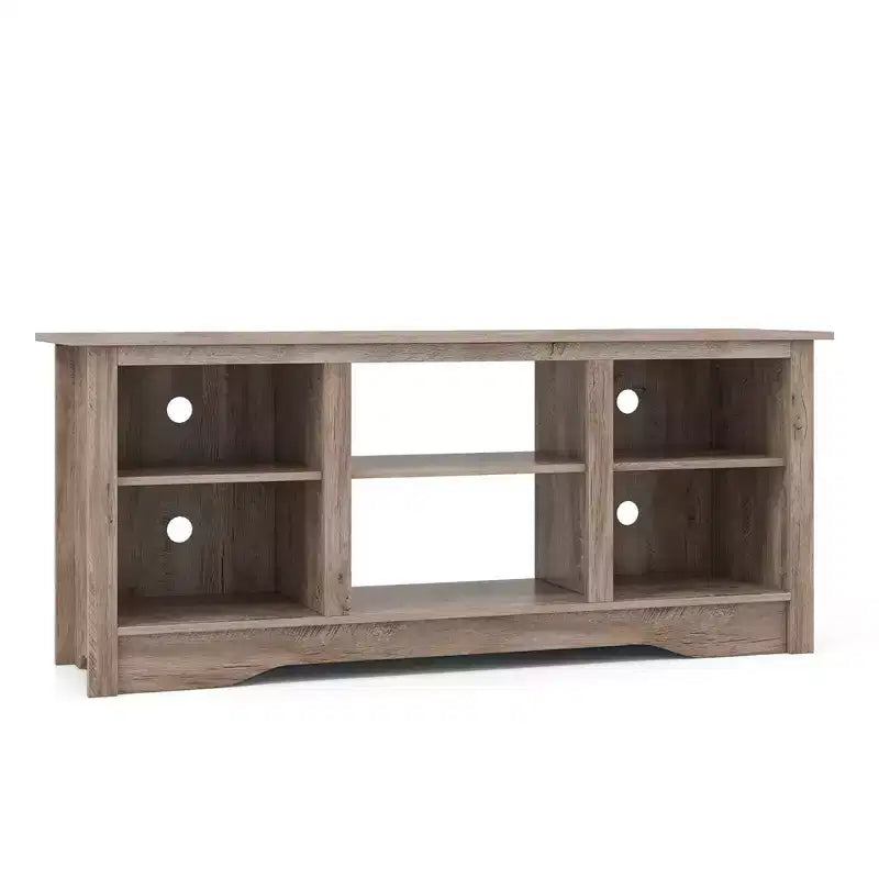 Meuble TV/multimédia de 58 po avec 3 tablettes réglables pour téléviseur 65 po, gris