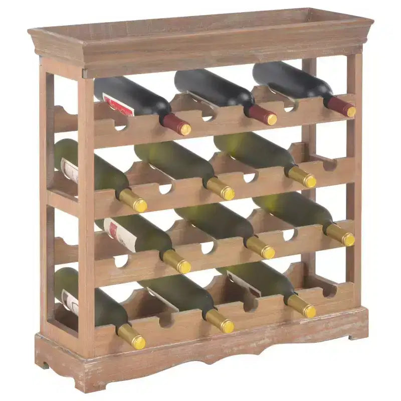 Range-bouteilles de vin avec plateau supérieur, meuble de rangement pour vin au sol, bois d'ingénierie