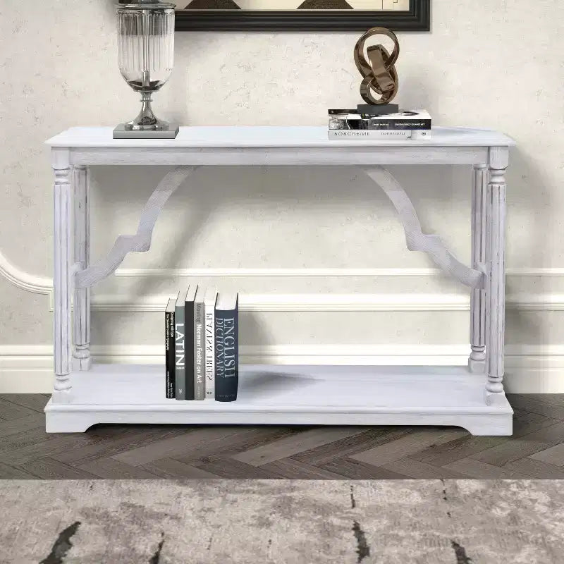 Console en bois Galano avec étagère inférieure 45,9 L x 11,8 P x 29,9 H