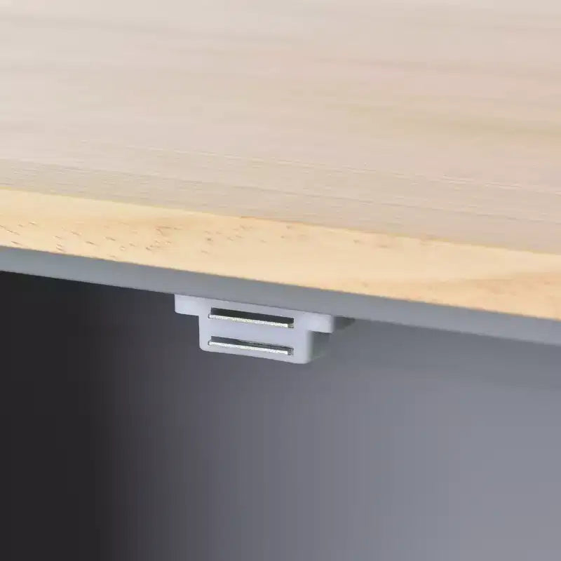 Desserte de cuisine avec plateau en bois et abattant, îlot de cuisine mobile roulant avec rangement et porte-serviettes