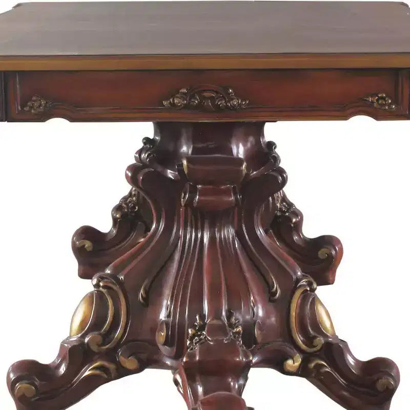 120" Double Pedestal Dining Table Honey Oak