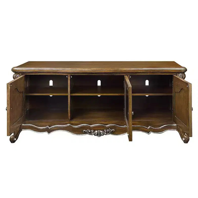 75" TV Stand and Console Antique Oak Finish