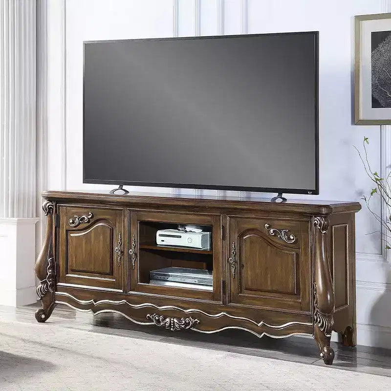 75" TV Stand and Console Antique Oak Finish