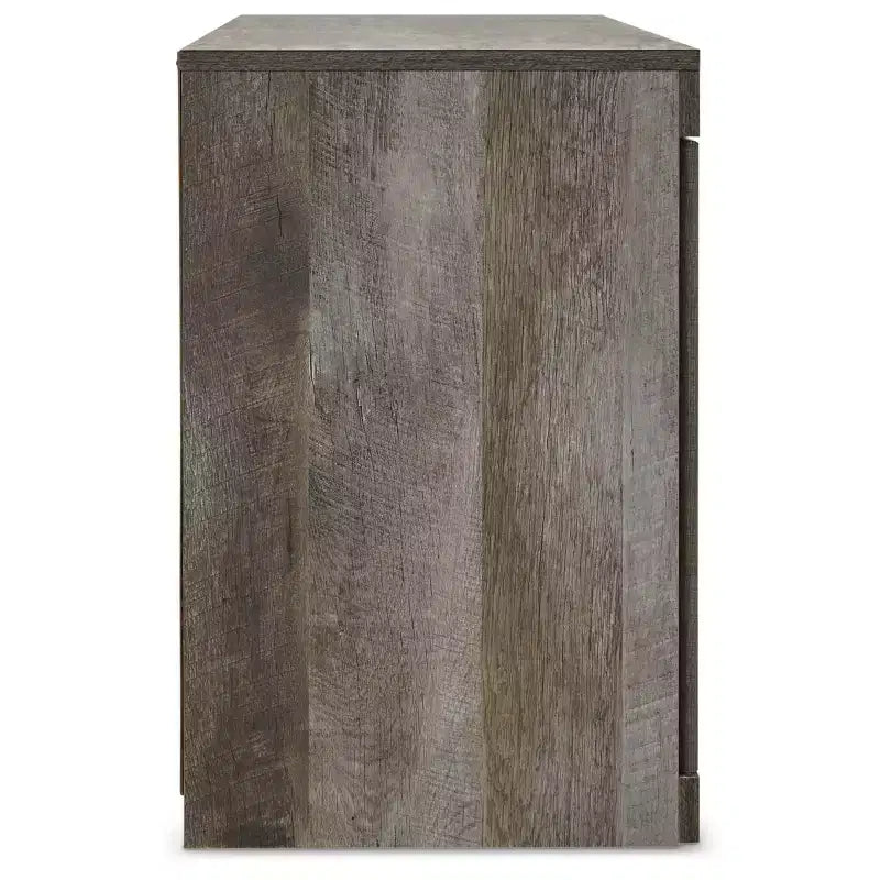 60" Rustic TV Stand for TVs up to 65" Brown/Beige with Cable Management