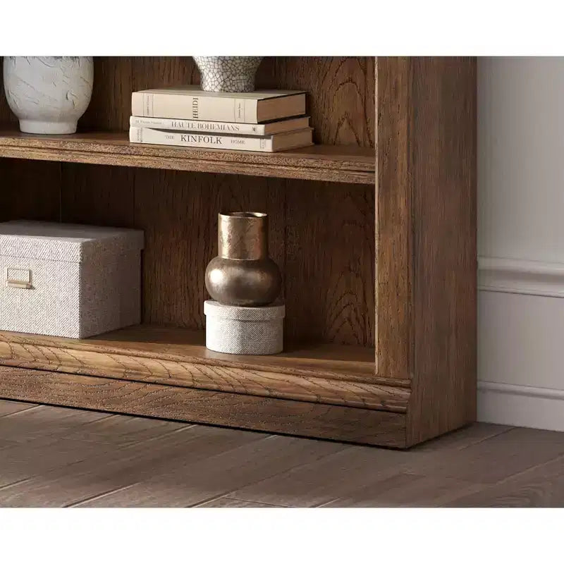 94" Traditional Tall Bookcase Wall Brown