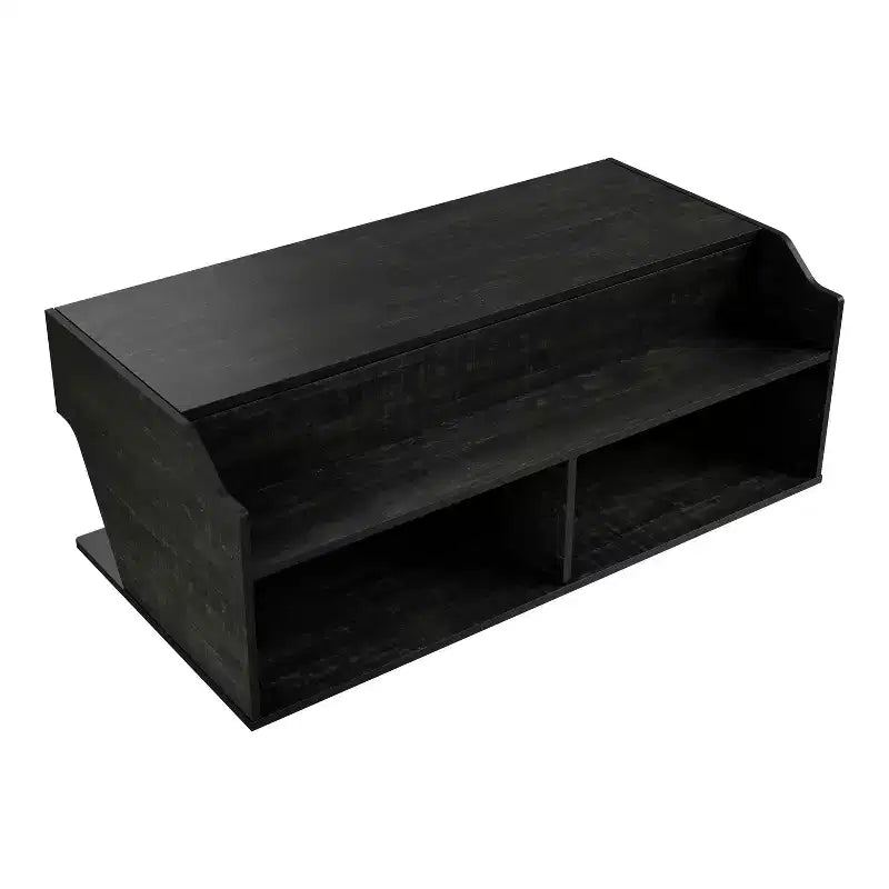 44" Lift Top Coffee Table with Storage Reclaimed Black Oak