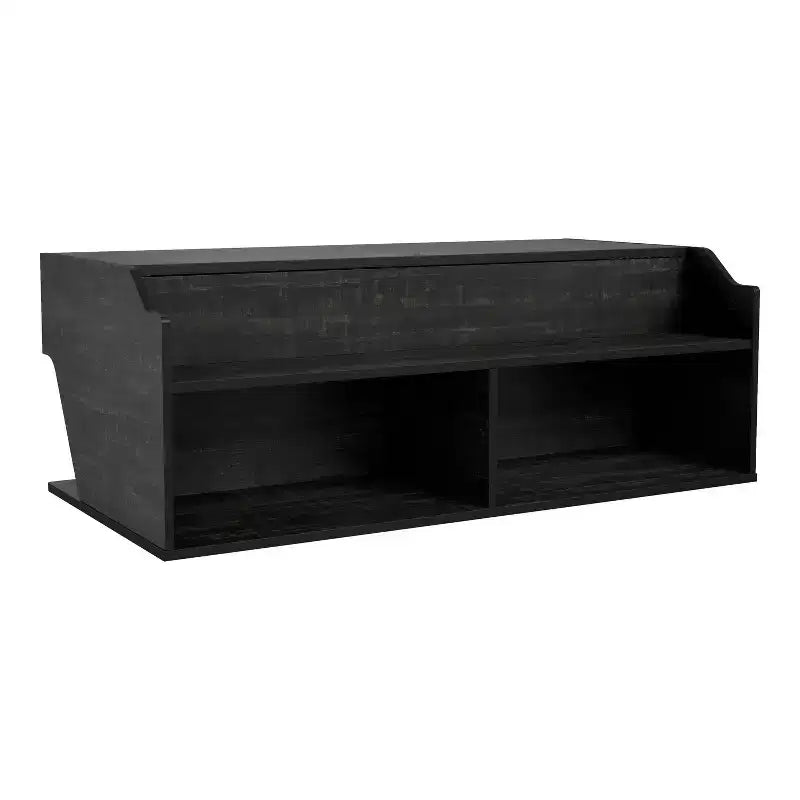 44" Lift Top Coffee Table with Storage Reclaimed Black Oak