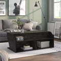 44" Lift Top Coffee Table with Storage Reclaimed Black Oak