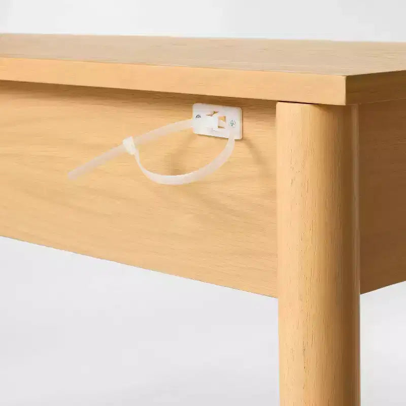 60" Modern Wooden Console Table with Drawer Brown