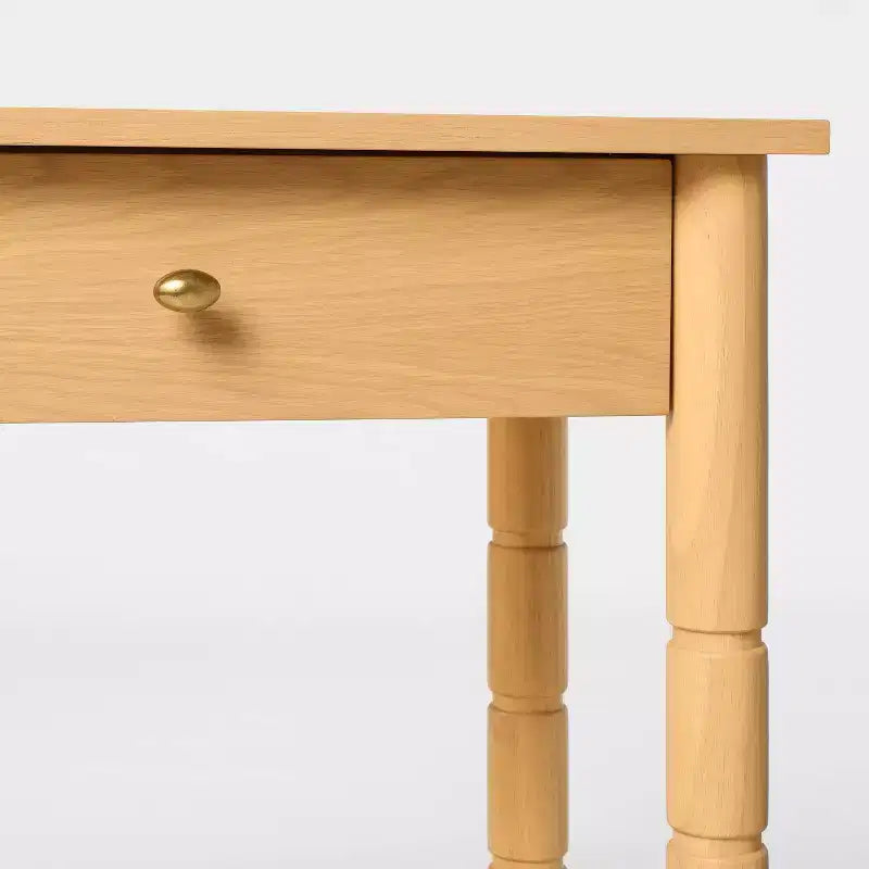 60" Modern Wooden Console Table with Drawer Brown