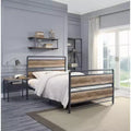 78" Full Bed Antique Oak and Sandy Gray