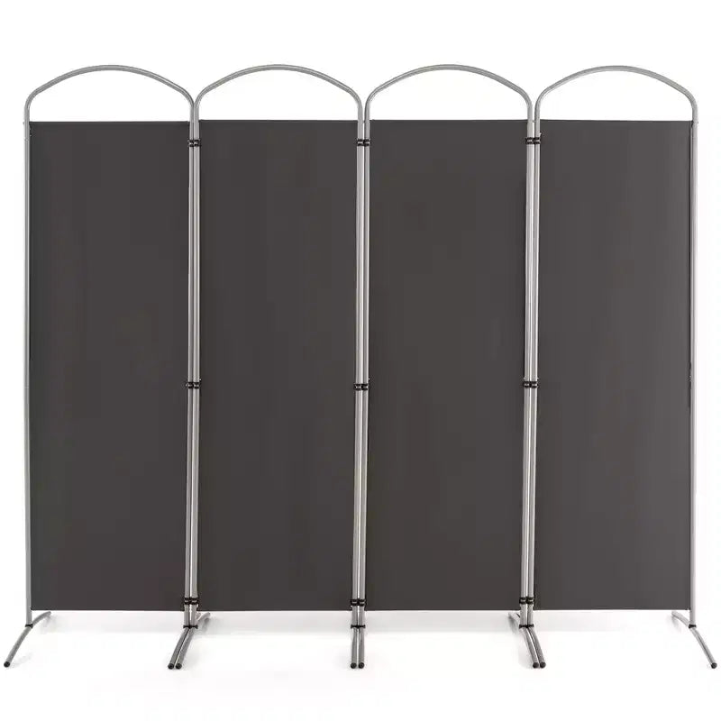 Séparateur de pièce pliable 4 panneaux 1,8 m de haut en tissu Écran d'intimité Noir/Marron/Gris/Blanc