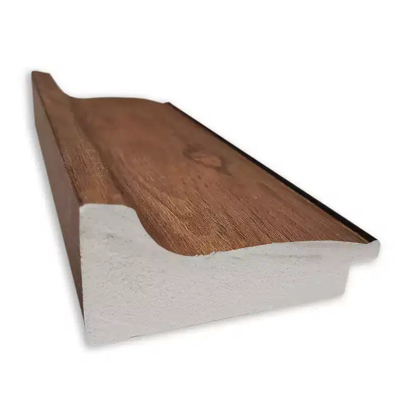 Non-Beveled Bathroom Wall Mirror Medium Brown Frame 22.5x28.5"