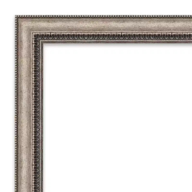 Ornate Silver Petite Bevel Bathroom Wall Mirror 28.25x22.25"