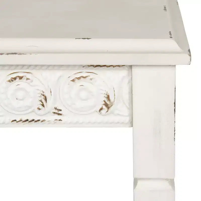 Square Wood Tea Table 12x12x30" White