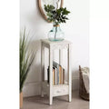 Square Wood Tea Table 12x12x30" White
