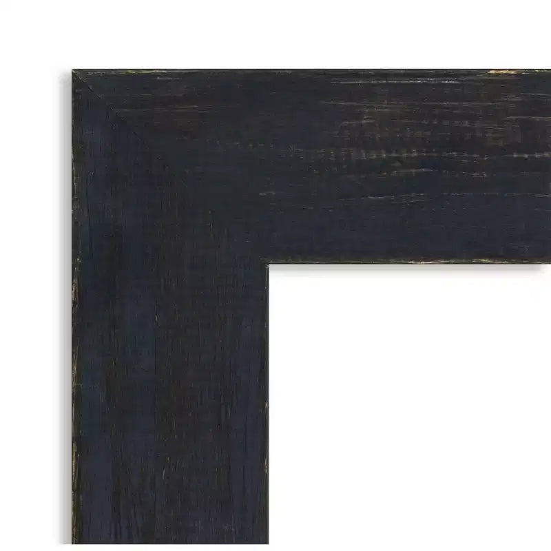 Petite Bevel Bathroom Wall Mirror Shiplap Navy Wood Frame