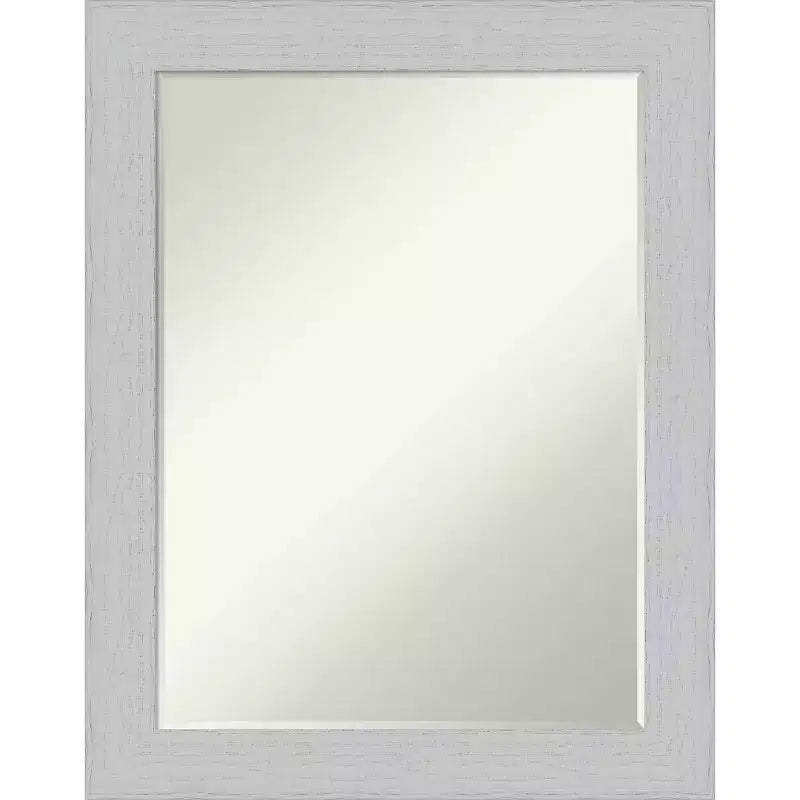 Petite Bevel Bathroom Wall Mirror Shiplap Navy Wood Frame