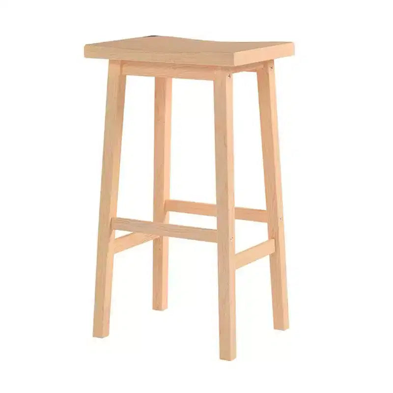 29" Saddle Seat Backless Wood Bar Stool Natural (Set of 5)