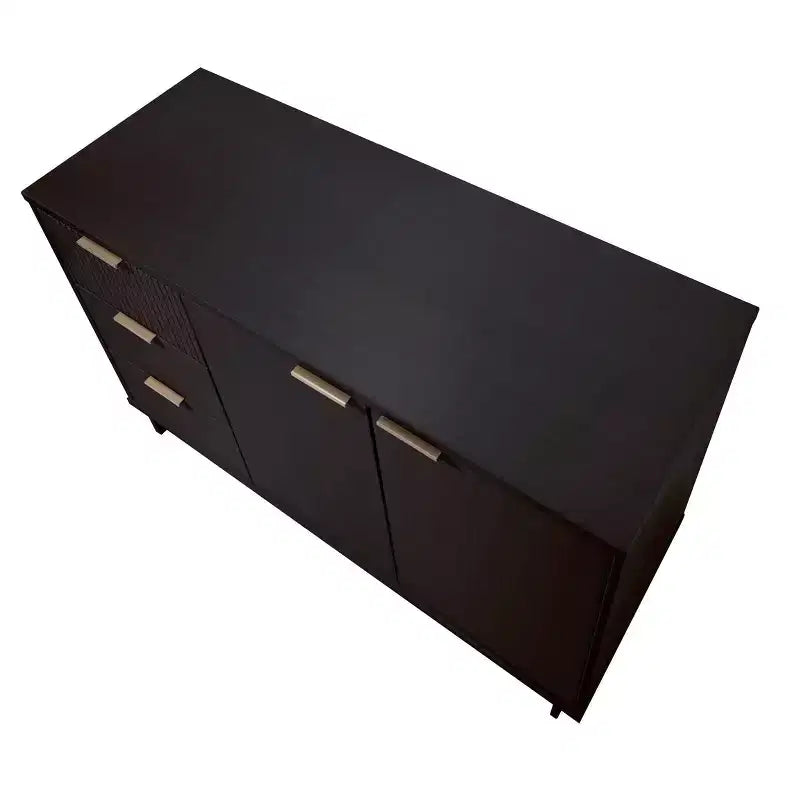 55" Modern 3-Drawer Sideboard Glossy White