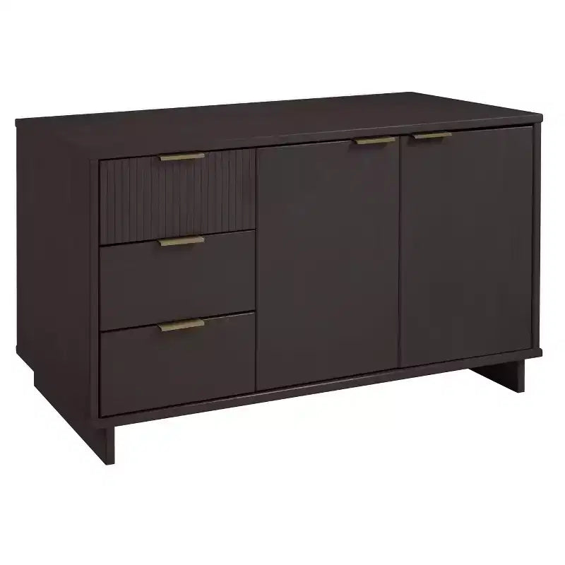 55" Modern 3-Drawer Sideboard Glossy White