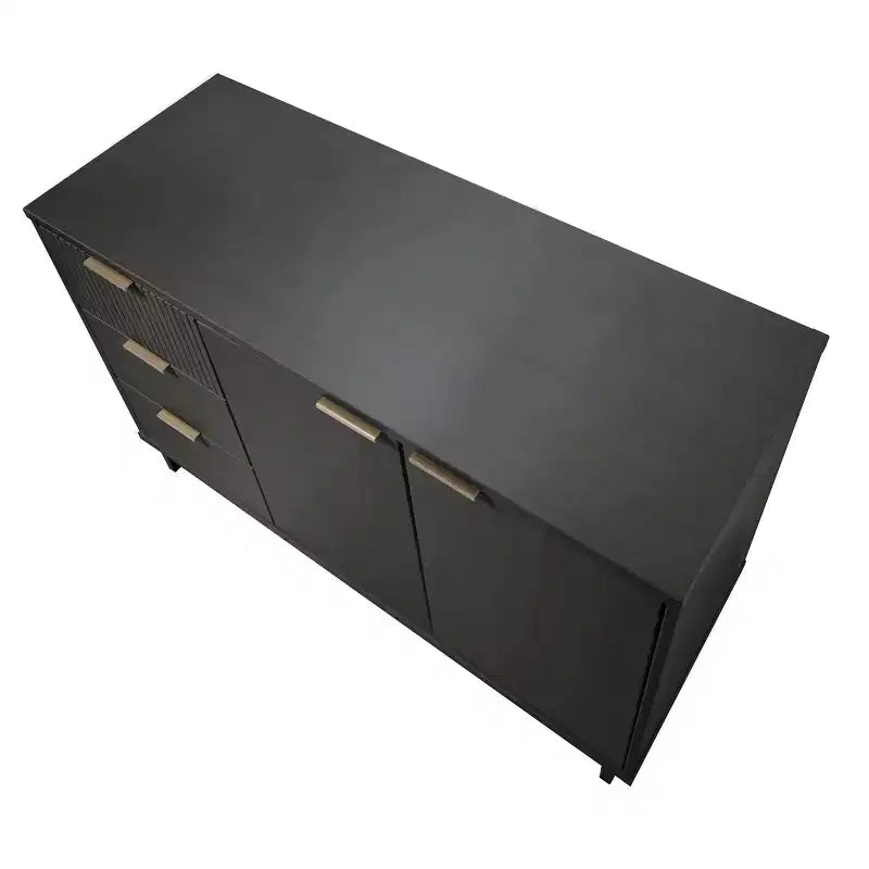 55" Modern 3-Drawer Sideboard Glossy White