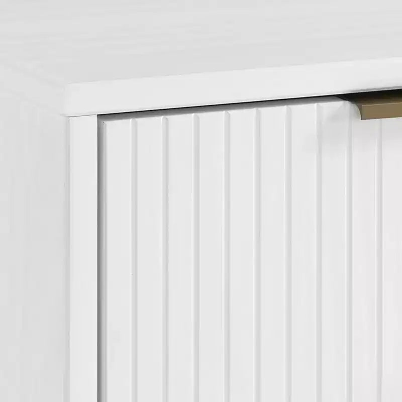 55" Modern 3-Drawer Sideboard Glossy White