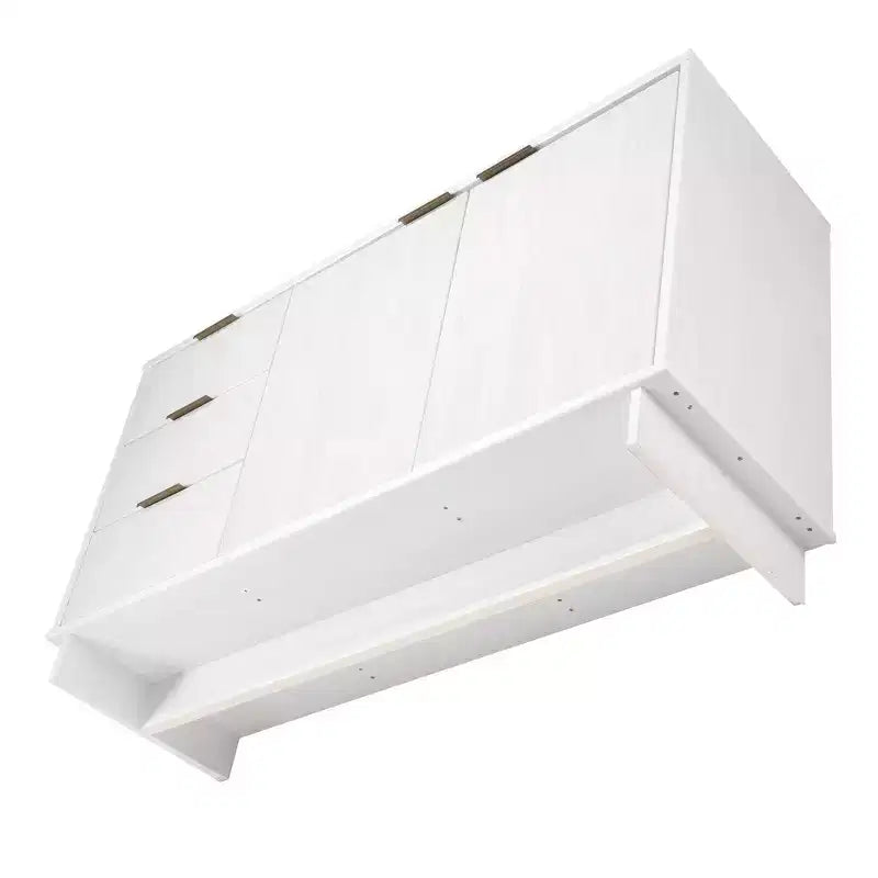 55" Modern 3-Drawer Sideboard Glossy White