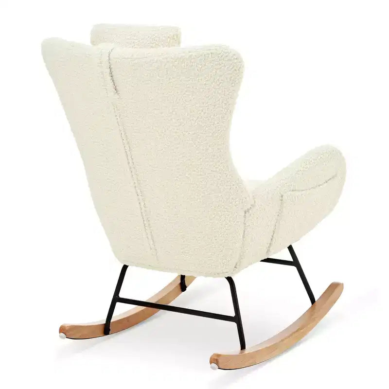 Tufted Rocking Chair with Rubber Legs