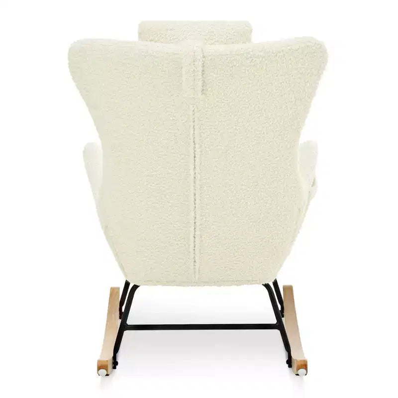 Tufted Rocking Chair with Rubber Legs