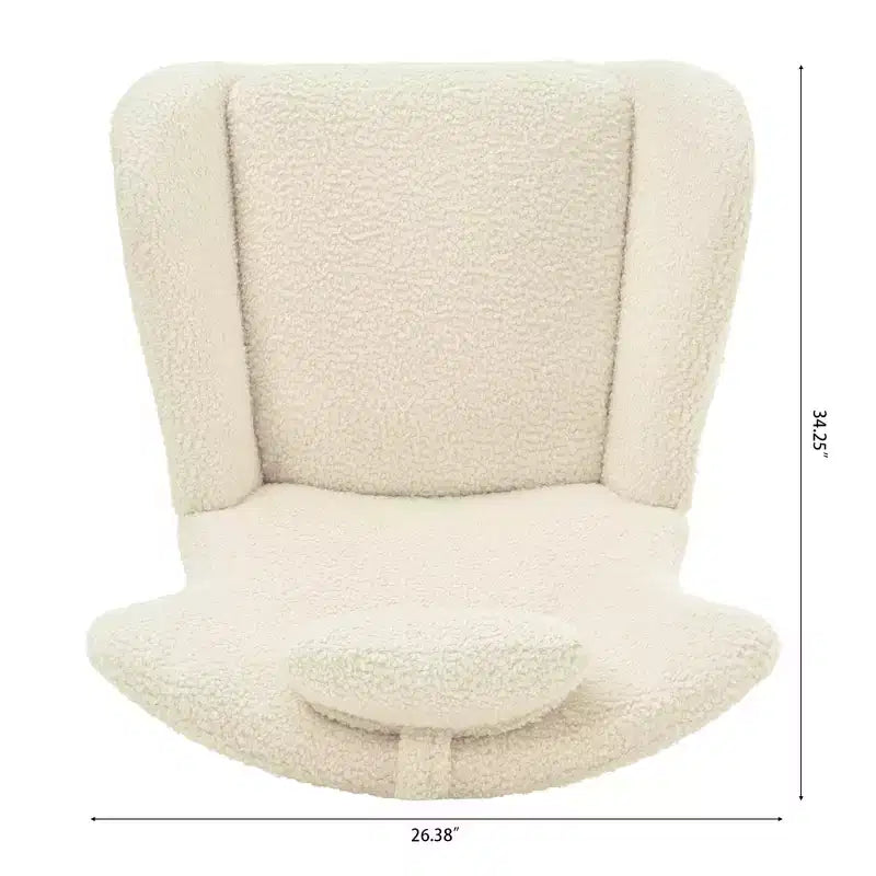 Tufted Rocking Chair with Rubber Legs
