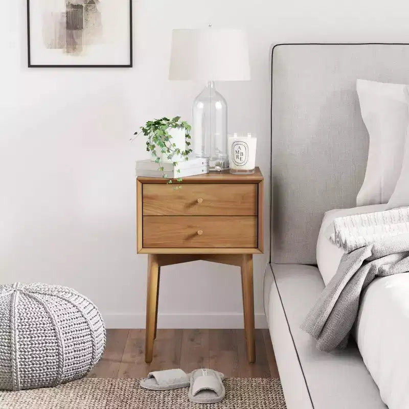 Nightstand with Drawer Brown