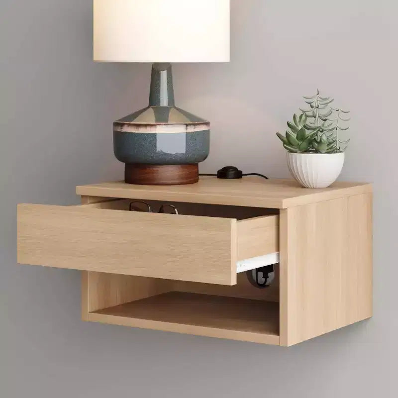 Wall Mount Shelf Side Table Brown