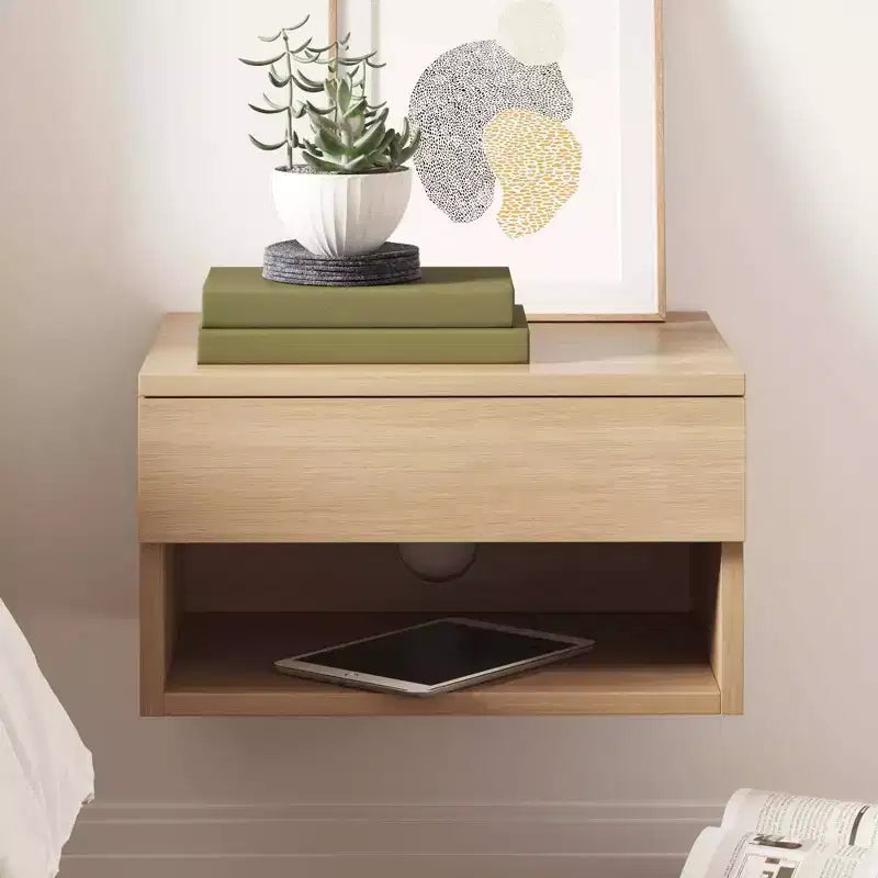Wall Mount Shelf Side Table Brown