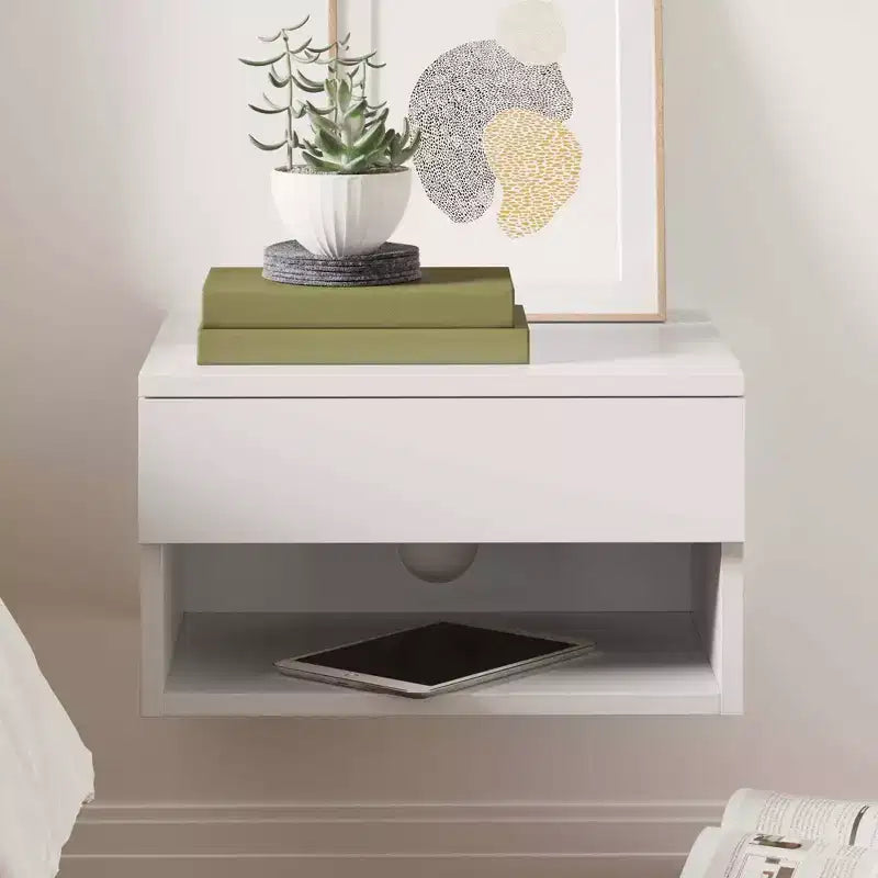 Wall Mount Shelf Side Table Brown