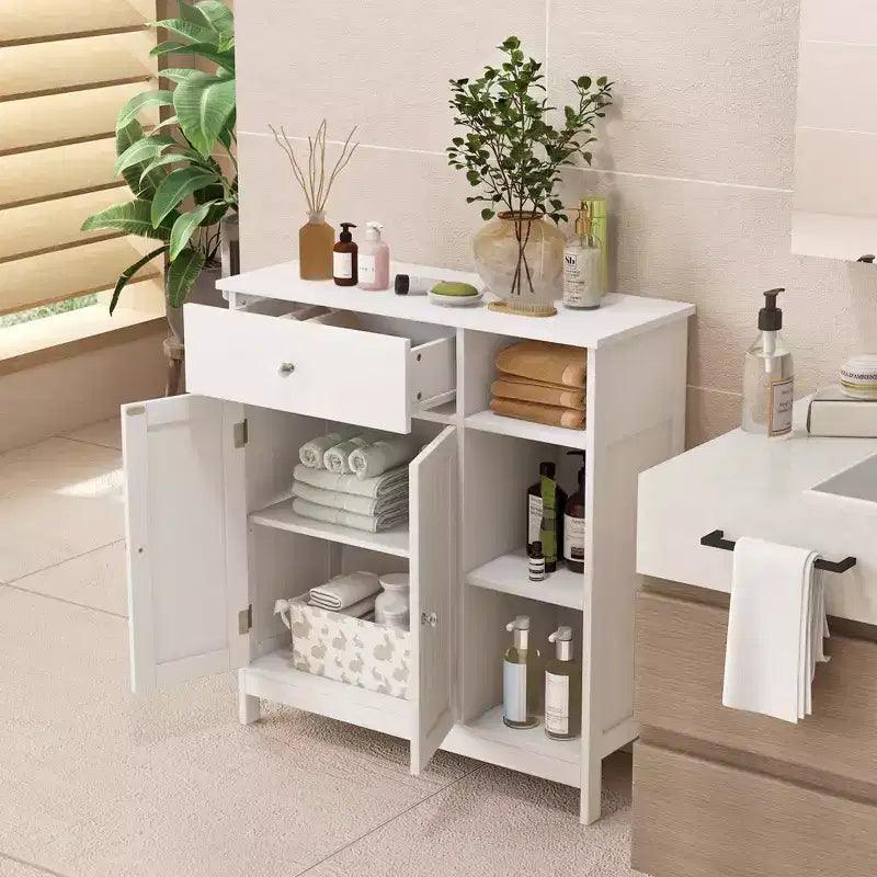 Freestanding Bathroom Floor Cabinet with Drawer